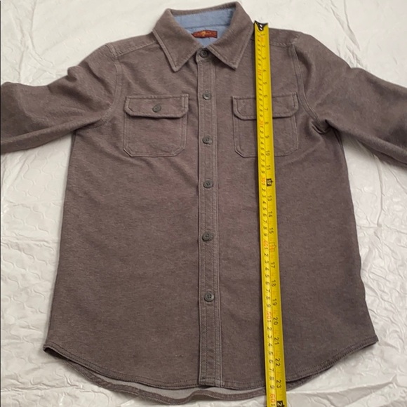 7 for all Mankind gray stretch button down shirt - Picture 3 of 8